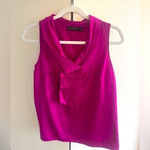 Sassy Sleeveless Magenta-color Top